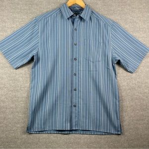 REI Mens Multicolred Striped Short Sleeve Button Down‎ Shirt Size S